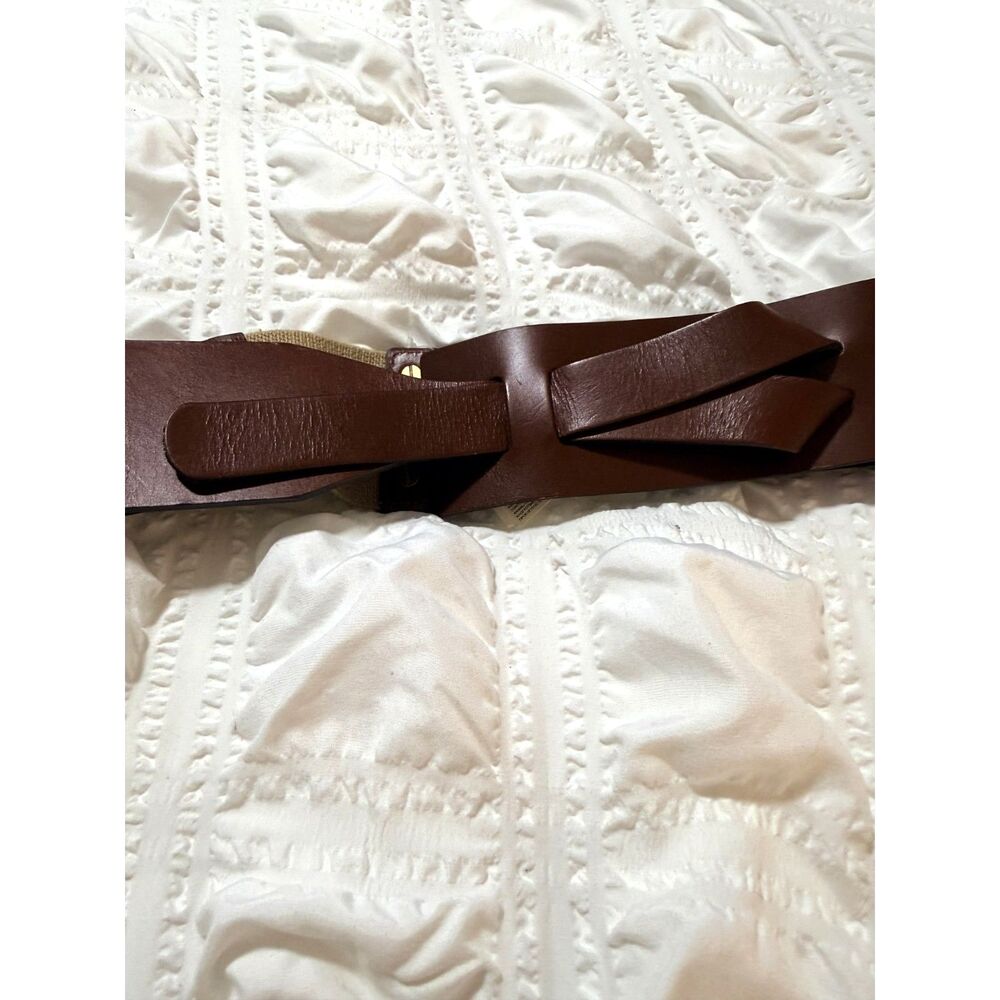 NWT Gap Canvas and Brown Leather Belt size M/L - Picture 2 of 7